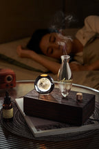 【Auroma-casa】ヴィンテージ風クリスタルボールアロマ｜月・イルカ・クラゲ 精油ディフューザー 高級感ある小物ギフト