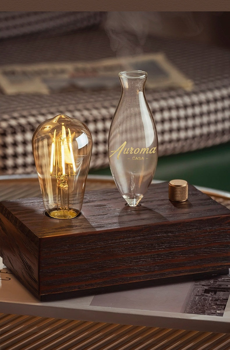【Auroma-casa】復古実木冷香アロマディフューザー｜灯りと香りの上質空間