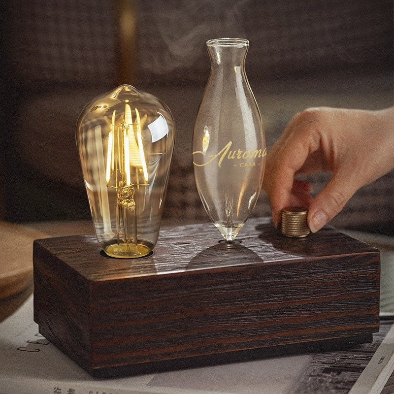 【Auroma-casa】復古実木冷香アロマディフューザー｜灯りと香りの上質空間