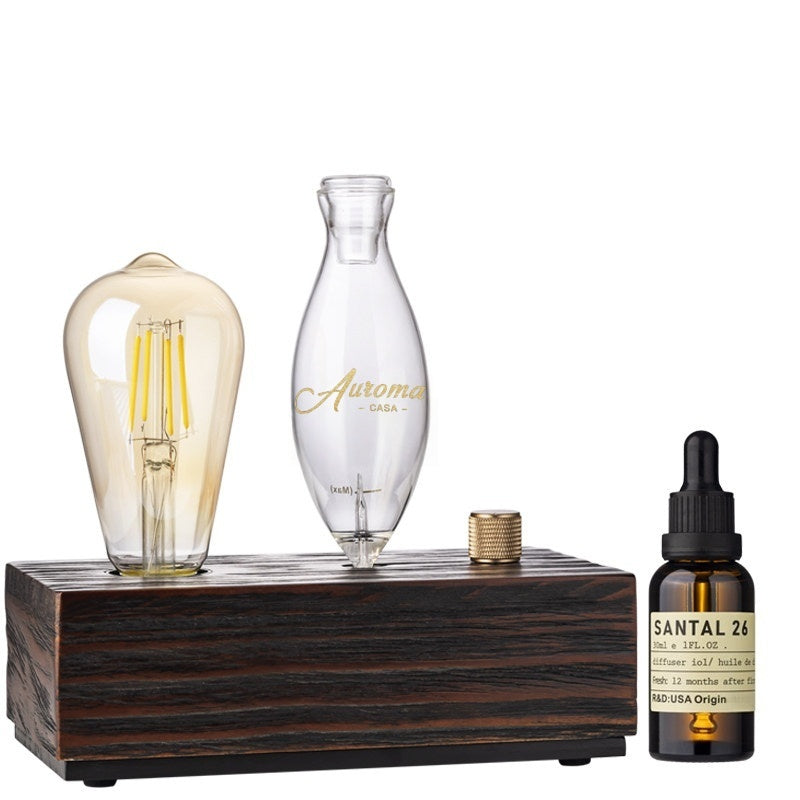 【Auroma-casa】復古実木冷香アロマディフューザー｜灯りと香りの上質空間