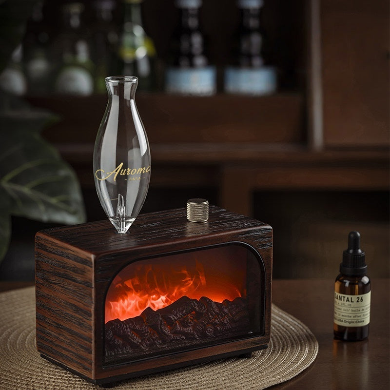 【Auroma-casa】レトロデザイン アロマディフューザー-暖炉型 ｜大切な方へ