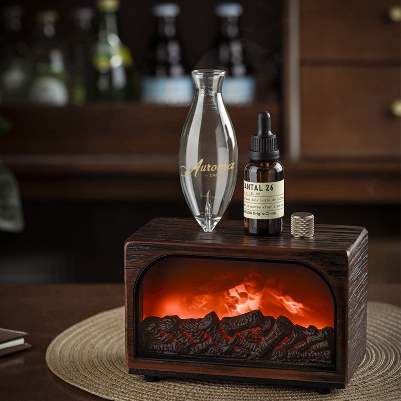 【Auroma-casa】レトロデザイン アロマディフューザー-暖炉型 ｜大切な方へ