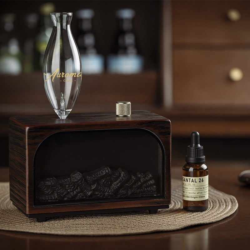 【Auroma-casa】レトロデザイン アロマディフューザー-暖炉型 ｜大切な方へ