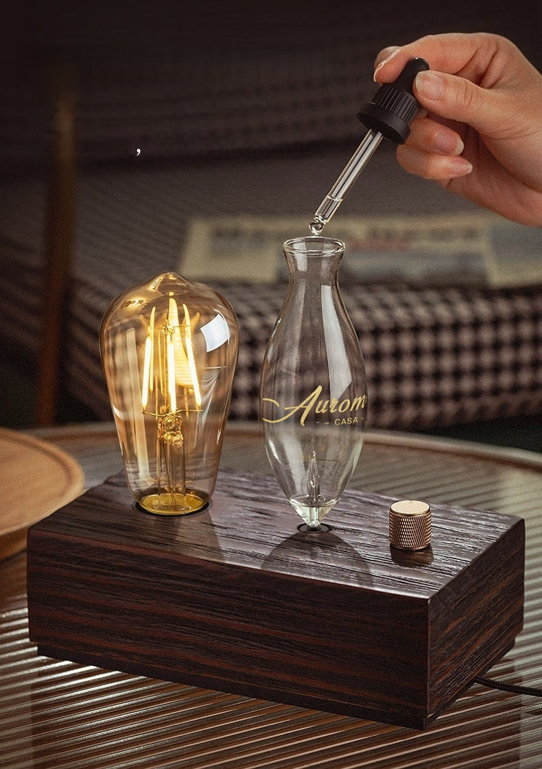 【Auroma-casa】復古実木冷香アロマディフューザー｜灯りと香りの上質空間